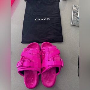 Draco Pink Velvet Slides